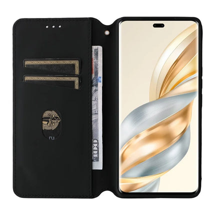 Wallet Case for Honor X9c 5G / Magic7 Lite 5G / X60 Pro 5G Rhombus Imprinted Leather Phone Cover