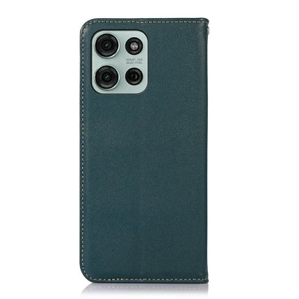 KHAZNEH For Motorola Moto G75 5G Case Genuine Cow Leather Wallet Phone Cover Nappa Texture