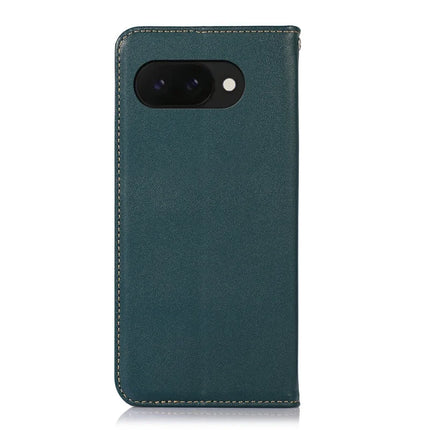 KHAZNEH For Google Pixel 9a Case Genuine Cow Leather Wallet Phone Cover Nappa Texture