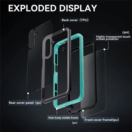 REDPEPPER For Samsung Galaxy A16 5G / 4G Case IP68 Waterproof PC+TPU Phone Cover