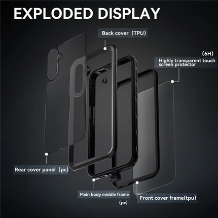 REDPEPPER For Samsung Galaxy A16 5G / 4G Case IP68 Waterproof PC+TPU Phone Cover