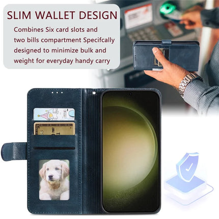 013 Style For Samsung Galaxy A56 5G Case PU Leather Anti-Fall Phone Cover with 6 Card Slots