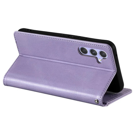 013 Style For Samsung Galaxy A56 5G Case PU Leather Anti-Fall Phone Cover with 6 Card Slots