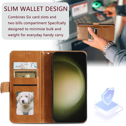 013 Style For Samsung Galaxy A56 5G Case PU Leather Anti-Fall Phone Cover with 6 Card Slots