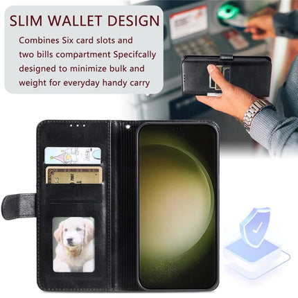 013 Style For Samsung Galaxy A56 5G Case PU Leather Anti-Fall Phone Cover with 6 Card Slots