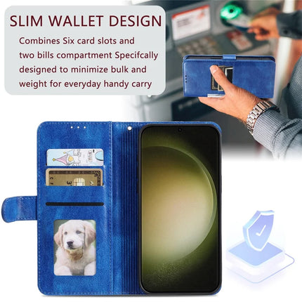 013 Style For Samsung Galaxy A56 5G Case PU Leather Anti-Fall Phone Cover with 6 Card Slots