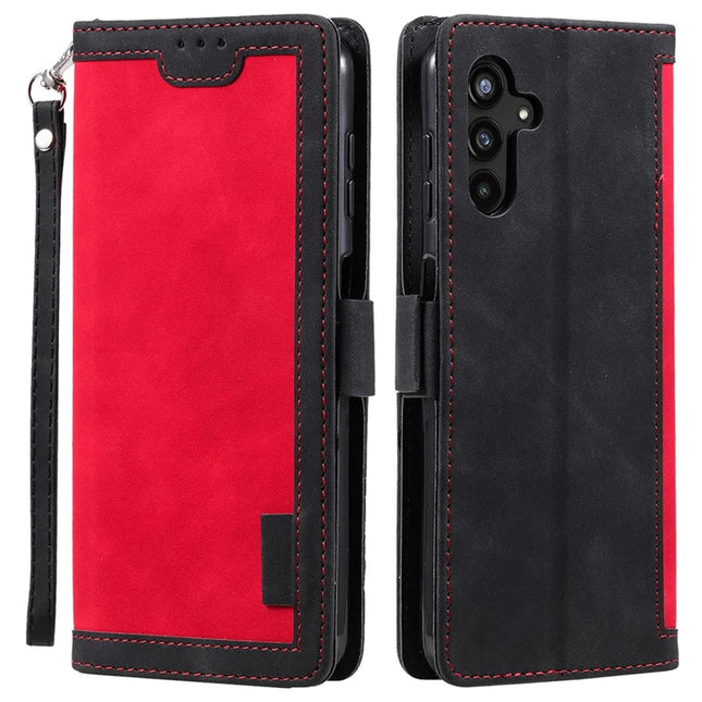 For Samsung Galaxy A56 5G Wallet Case RFID Blocking Stand Leather Phone Cover - Red