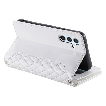 Style 005 For Samsung Galaxy A56 5G Wallet Case Rhombus Stitching Line PU Leather Phone Cover