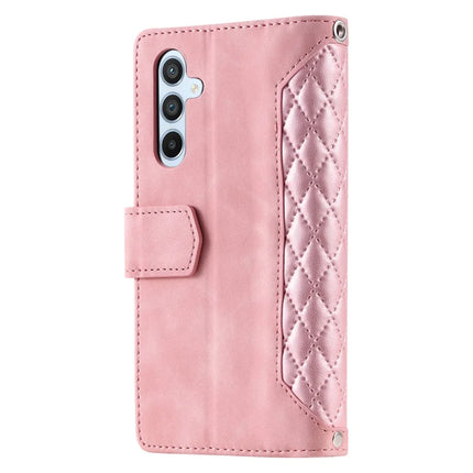 Style 005 For Samsung Galaxy A56 5G Wallet Case Rhombus Stitching Line PU Leather Phone Cover