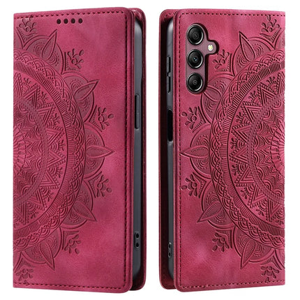 Style-010 For Samsung Galaxy A56 5G Case Magnetic Closing Leather Phone Cover Pattern Imprinted - Rose