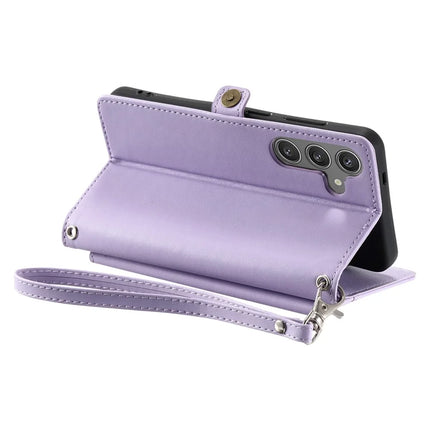 For Samsung Galaxy A56 5G Leather Case Wallet Stand Phone Cover with Straps