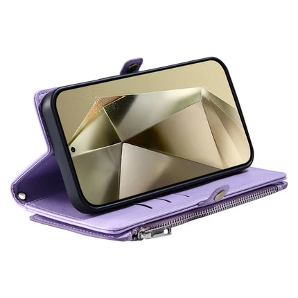 015 Style For Samsung Galaxy A56 5G Case TPU+PU Leather Wallet Phone Cover with Straps