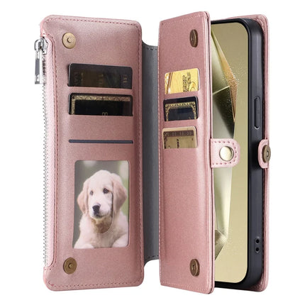 015 Style For Samsung Galaxy A56 5G Case TPU+PU Leather Wallet Phone Cover with Straps