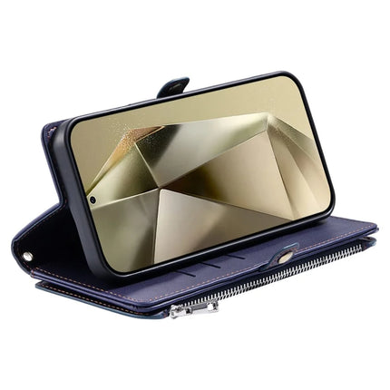 015 Style For Samsung Galaxy A56 5G Case TPU+PU Leather Wallet Phone Cover with Straps