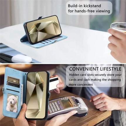 Style 016 For Samsung Galaxy A56 5G Case Skin Feel Totem Imprinted Wallet Leather Phone Cover