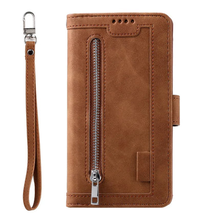 For Samsung Galaxy A56 5G Case PU Leather Phone Cover with Zipper Wallet 9 Card Slots