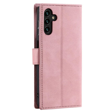 For Samsung Galaxy A56 5G Leather Case Splicing Stitching Wallet Stand Phone Cover with Strap