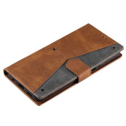 For Samsung Galaxy A56 5G Leather Case Splicing Stitching Wallet Stand Phone Cover with Strap
