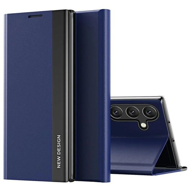 For Samsung Galaxy A36 5G Case Anti-Drop Leather Phone Cover with Stand - Sapphire