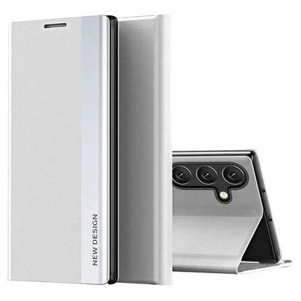 For Samsung Galaxy A36 5G Case Anti-Drop Leather Phone Cover with Stand - White
