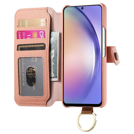 For Samsung Galaxy A05s 4G Case RFID Blocking Zipper Wallet PU Leather Mobile Cover