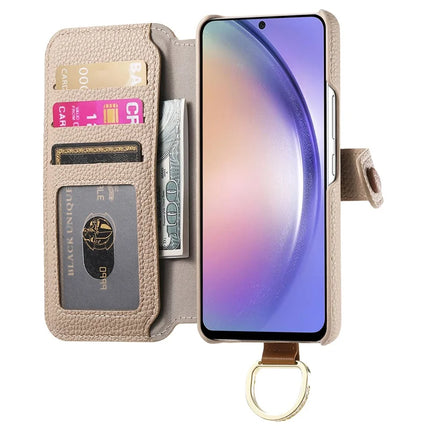 For Samsung Galaxy A05s 4G Case RFID Blocking Zipper Wallet PU Leather Mobile Cover