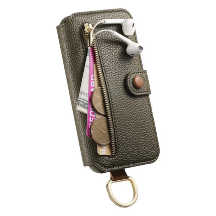 For Samsung Galaxy A05s 4G Case RFID Blocking Zipper Wallet PU Leather Mobile Cover
