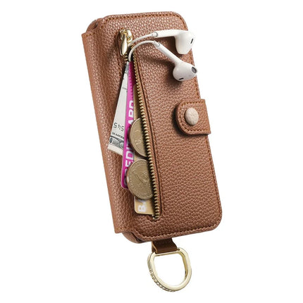 For Samsung Galaxy S23 FE Case RFID Blocking Zipper Wallet PU Leather Mobile Cover