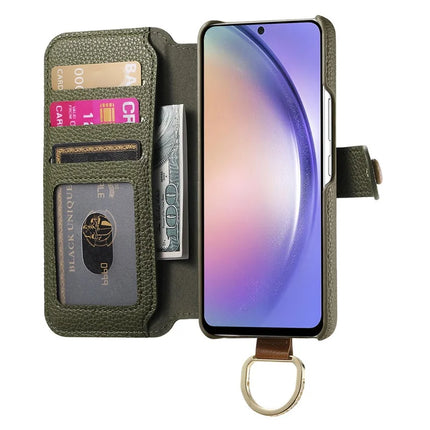For Samsung Galaxy S23 FE Case RFID Blocking Zipper Wallet PU Leather Mobile Cover