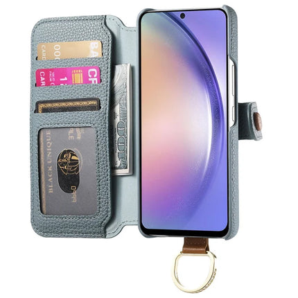 For Samsung Galaxy S23 FE Case RFID Blocking Zipper Wallet PU Leather Mobile Cover
