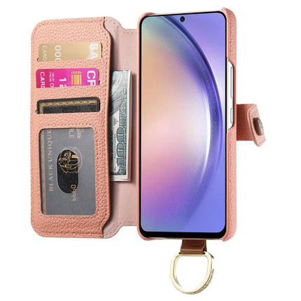 For Samsung Galaxy S23+ Case RFID Blocking Zipper Wallet PU Leather Mobile Cover