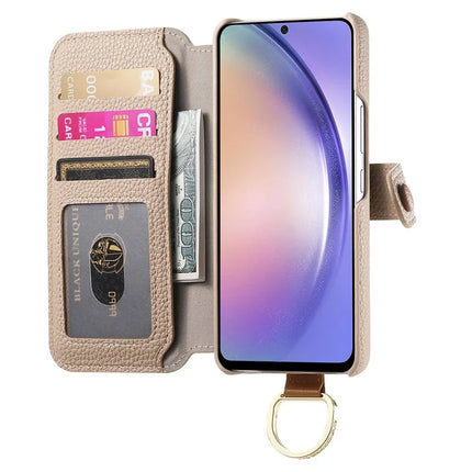 For Samsung Galaxy S23+ Case RFID Blocking Zipper Wallet PU Leather Mobile Cover