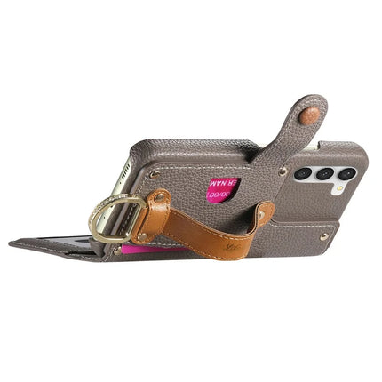 For Samsung Galaxy S23+ Case RFID Blocking Zipper Wallet PU Leather Mobile Cover