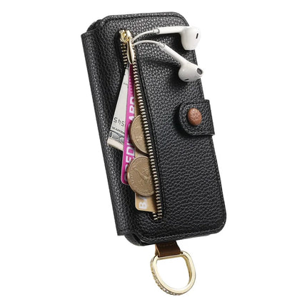 For Samsung Galaxy S23+ Case RFID Blocking Zipper Wallet PU Leather Mobile Cover