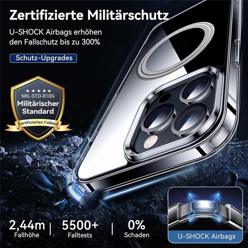 ShopCaseCart Slim Lightweight iPhone 15 Pro Max Phone Protective cover Compatible with MagSafe TPU+PC Clear Back Guard