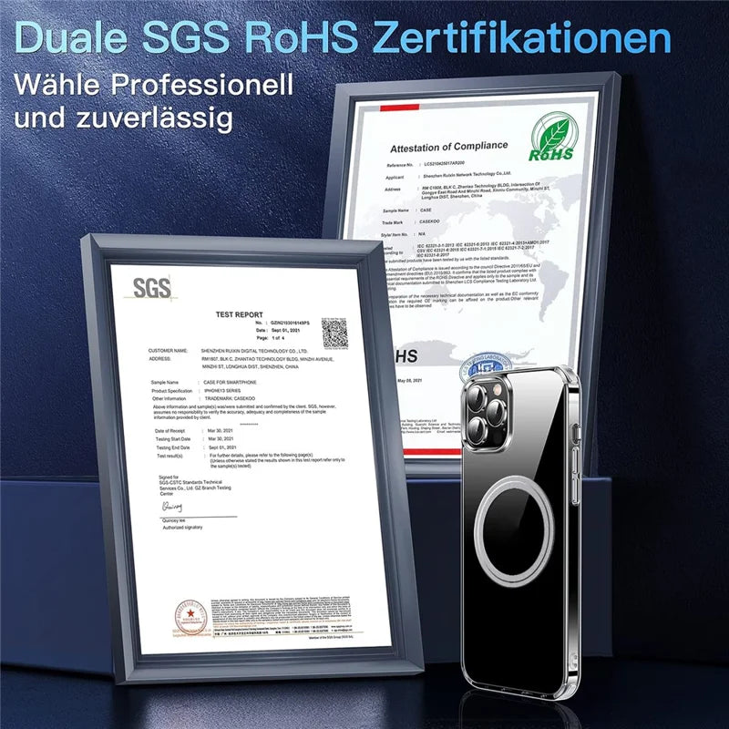 ShopCaseCart Slim Lightweight iPhone 15 Pro Max Phone Protective cover Compatible with MagSafe TPU+PC Clear Back Guard