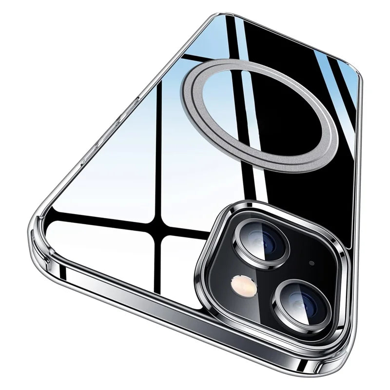 ShopCaseCart Slim Lightweight iPhone 15 Phone Protective cover Compatible with MagSafe TPU+PC Clear Back Guard