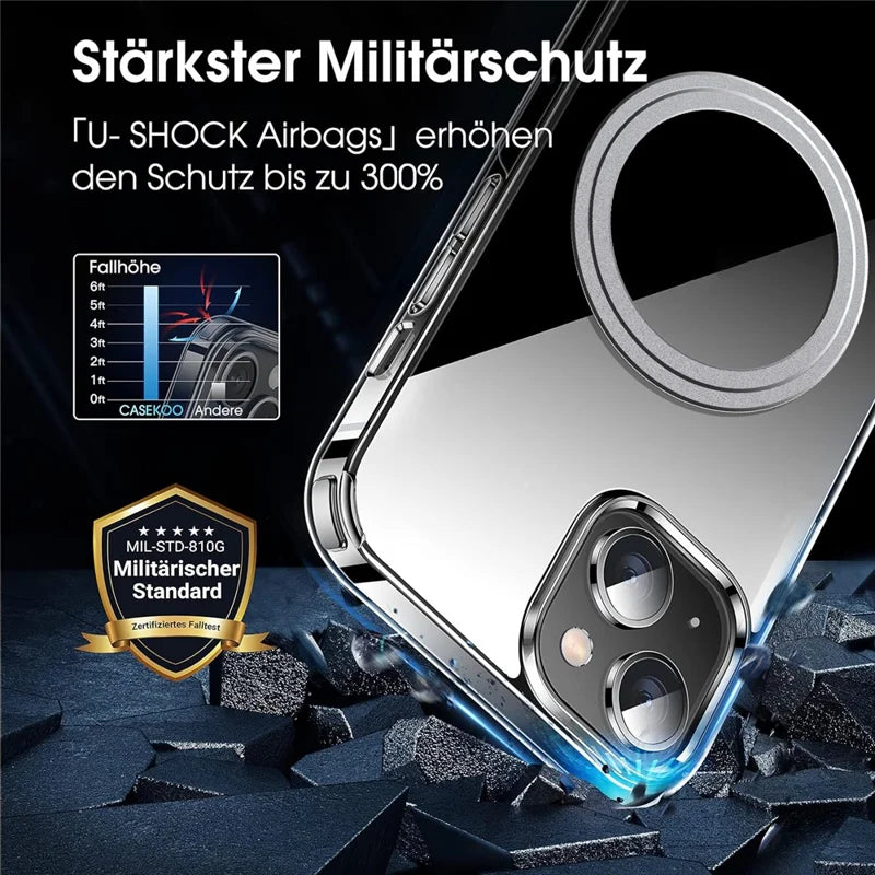 ShopCaseCart Slim Lightweight iPhone 15 Phone Protective cover Compatible with MagSafe TPU+PC Clear Back Guard