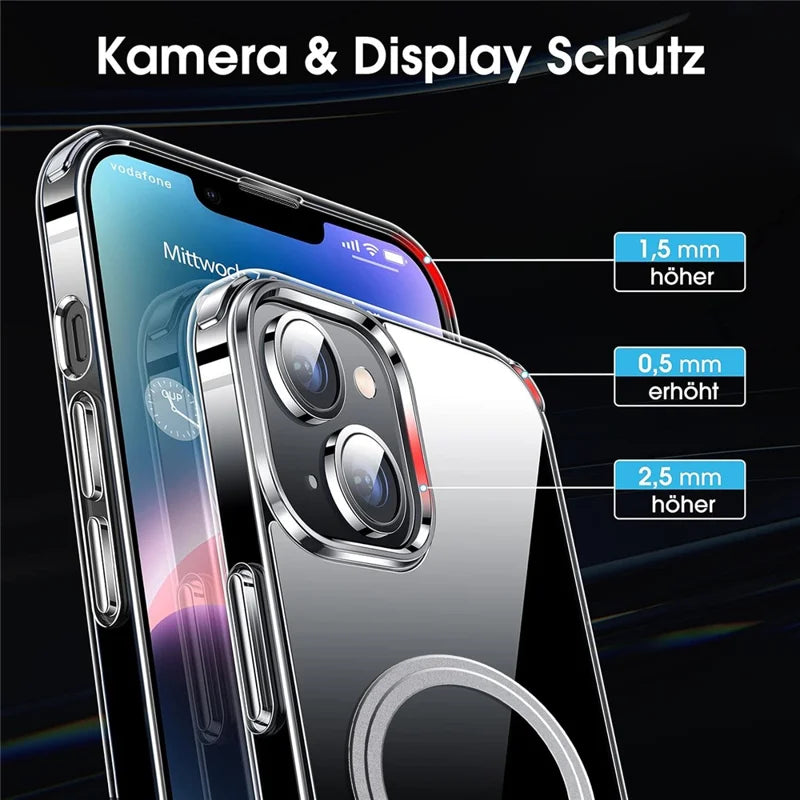 ShopCaseCart Slim Lightweight iPhone 15 Phone Protective cover Compatible with MagSafe TPU+PC Clear Back Guard