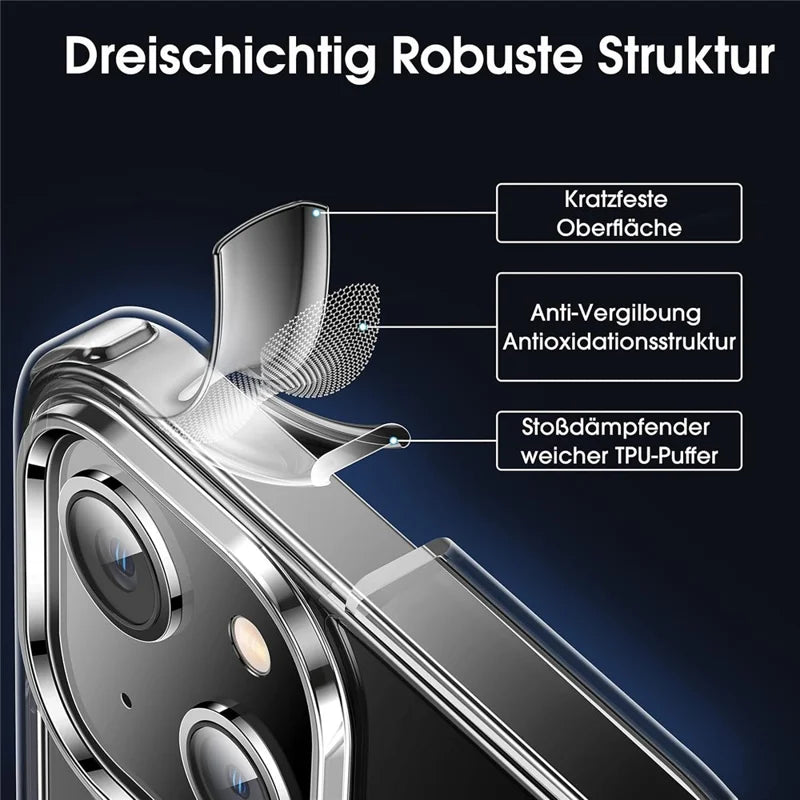 ShopCaseCart Slim Lightweight iPhone 15 Phone Protective cover Compatible with MagSafe TPU+PC Clear Back Guard