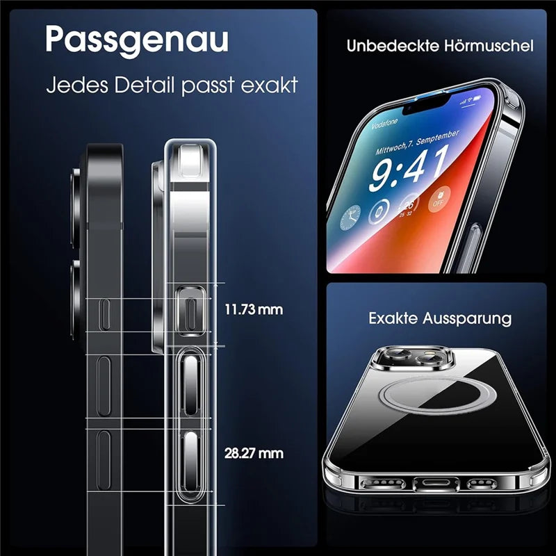 ShopCaseCart Slim Lightweight iPhone 15 Phone Protective cover Compatible with MagSafe TPU+PC Clear Back Guard