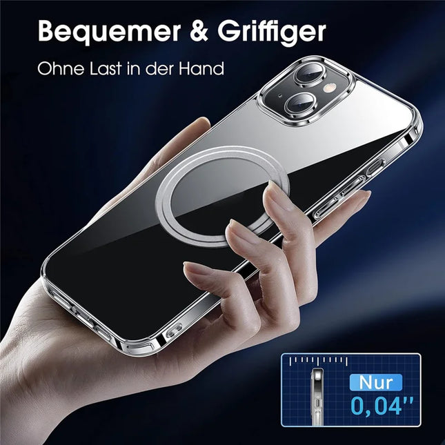 For iPhone 13 Phone Case Compatible with MagSafe TPU+PC Clear Back Cover