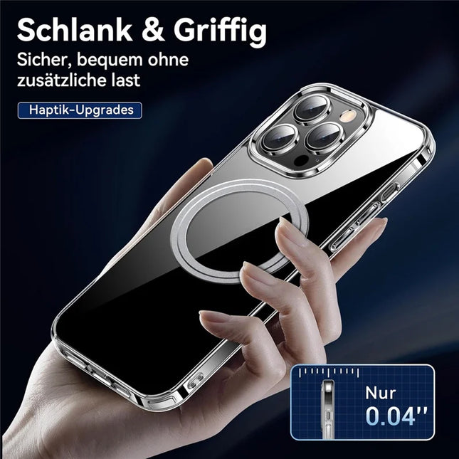 For iPhone 13 Pro Max Phone Case Compatible with MagSafe TPU+PC Clear Back Cover