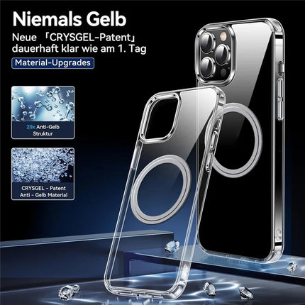 For iPhone 13 Pro Max Phone Case Compatible with MagSafe TPU+PC Clear Back Cover