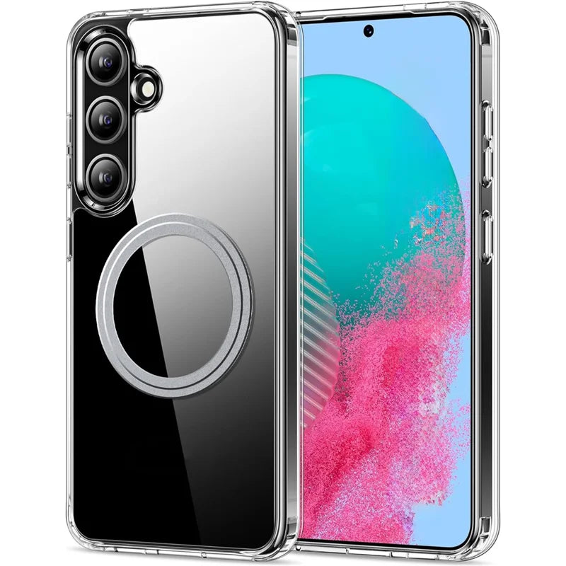 ShopCaseCart Slim Lightweight Samsung Galaxy S23 FE Phone Protective cover Compatible with MagSafe TPU+PC Clear Back Guard