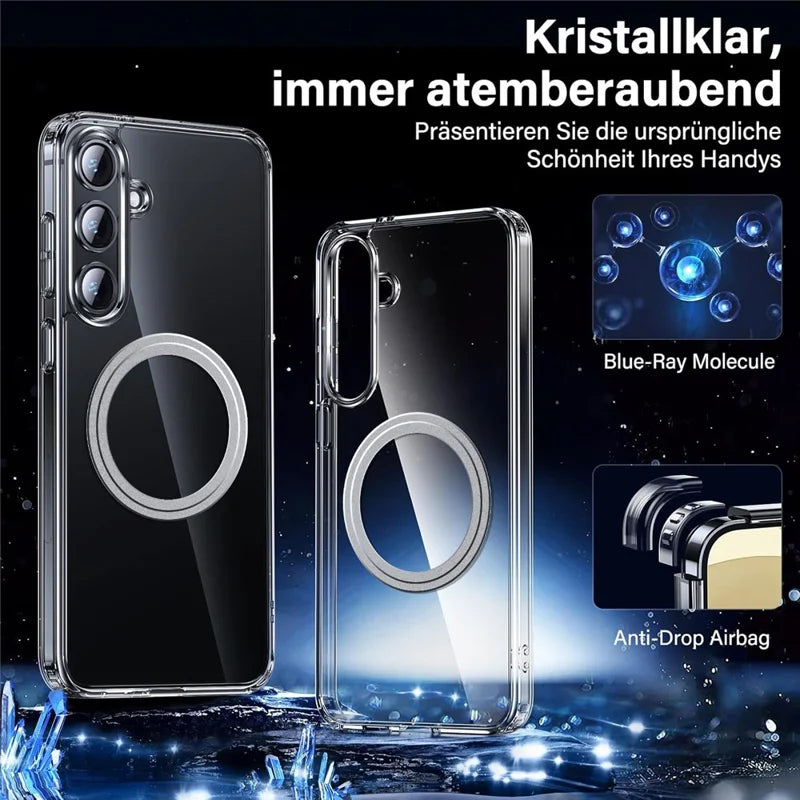 ShopCaseCart Slim Lightweight Samsung Galaxy S23 FE Phone Protective cover Compatible with MagSafe TPU+PC Clear Back Guard