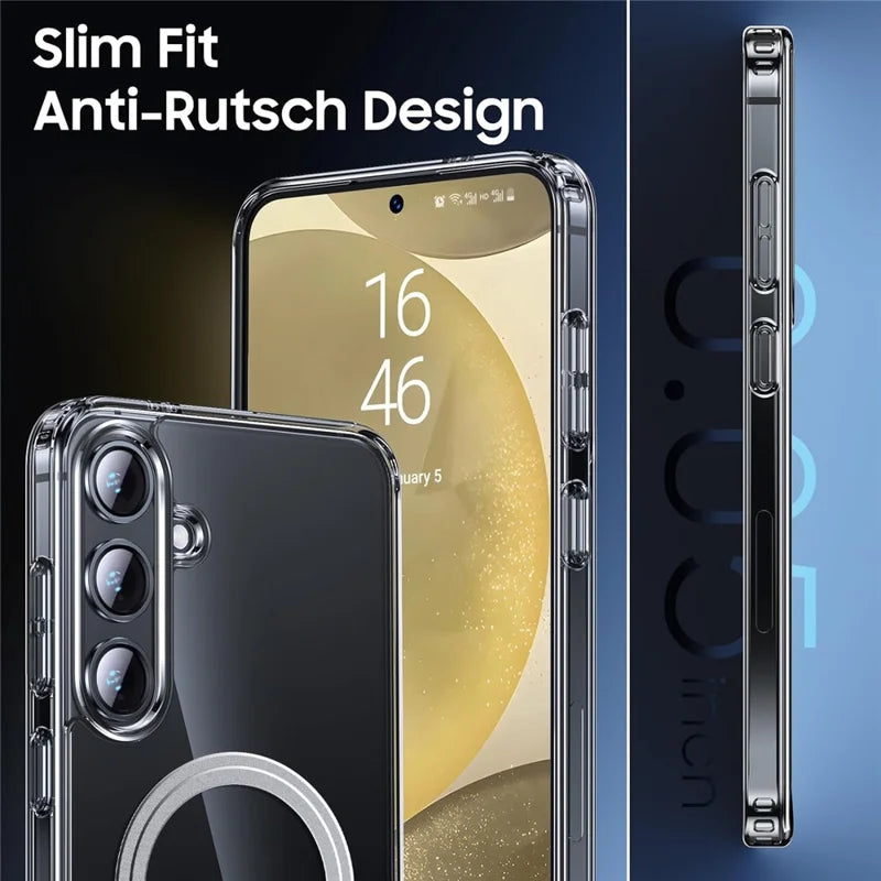 ShopCaseCart Slim Lightweight Samsung Galaxy S23 FE Phone Protective cover Compatible with MagSafe TPU+PC Clear Back Guard