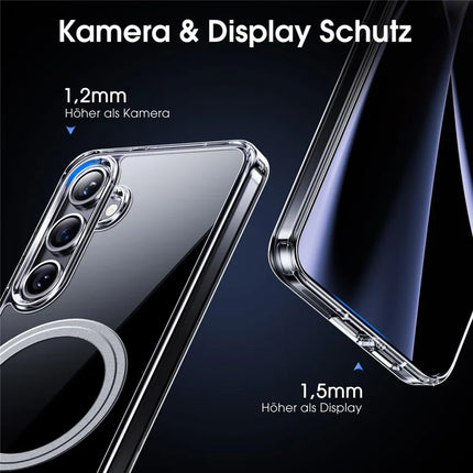 For Samsung Galaxy S23 FE Phone Case Compatible with MagSafe TPU+PC Clear Back Cover