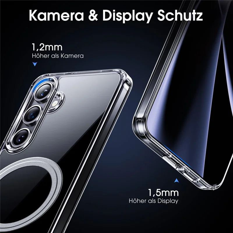 ShopCaseCart Slim Lightweight Samsung Galaxy S23 FE Phone Protective cover Compatible with MagSafe TPU+PC Clear Back Guard