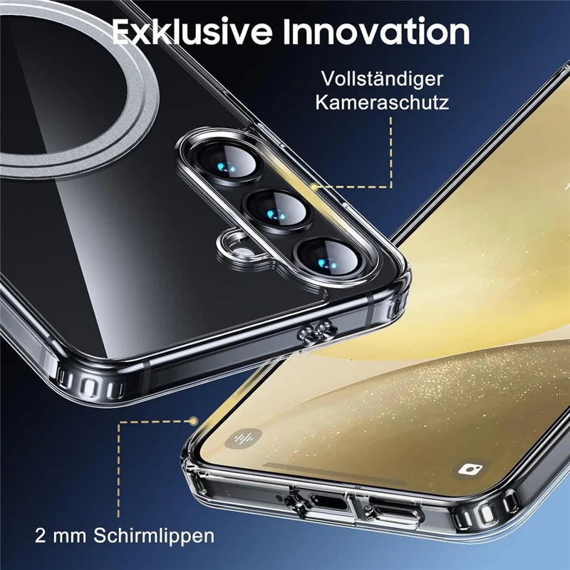 ShopCaseCart Slim Lightweight Samsung Galaxy S23 FE Phone Protective cover Compatible with MagSafe TPU+PC Clear Back Guard